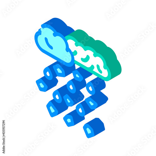 hail disaster isometric icon vector. hail disaster sign. isolated symbol illustration