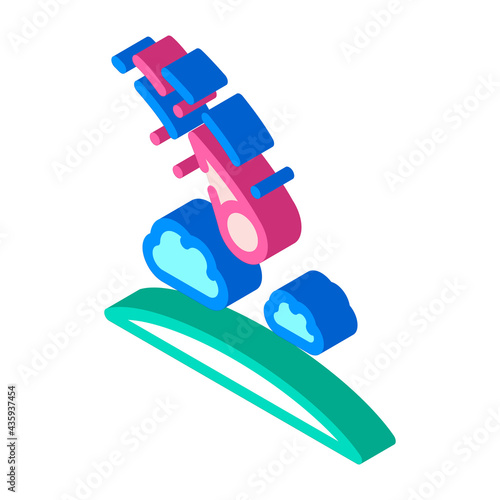 meteor falling disaster isometric icon vector. meteor falling disaster sign. isolated symbol illustration
