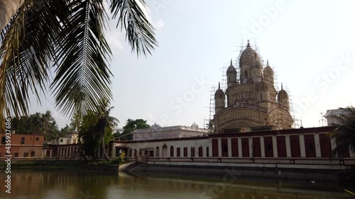 KOLKATA, INDIA - May 02, 2021: Dakshineswar Kali Temple is a Hindu navaratna temple located at Dakshineswar. Situated on the eastern bank of the Hooghly River. photo