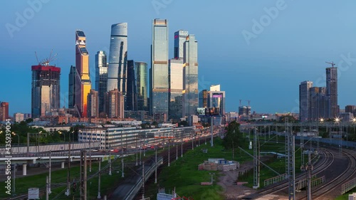 Moscow International Business Center Sunset
