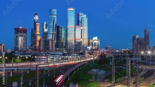 Moscow International Business Center Sunset