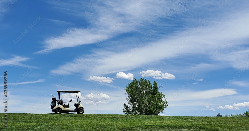 Golf Cart on a Hill