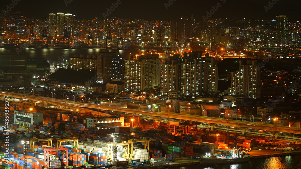 부산항구의 야경 부산항구의 야경
