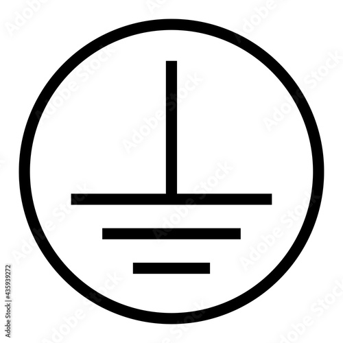 Protective Earth Ground Symbol Sign