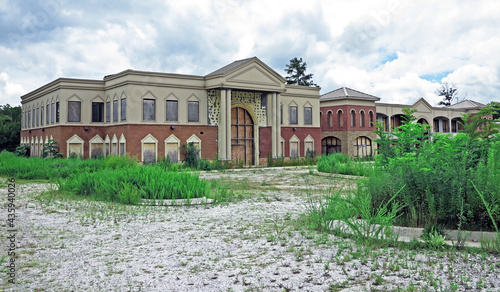 An abandoned shopping center, never completed.