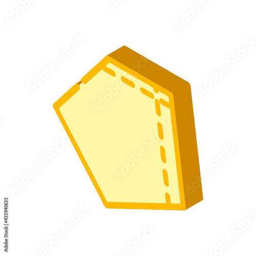 patch pocket for workwear isometric icon vector. patch pocket for workwear sign. isolated symbol illustration