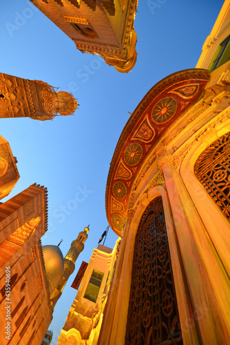 Islamic Cairo at night - A view from Khan el-Khalili and al-Muizz street in the Capital city of Egypt - Cairo, Egypt photo