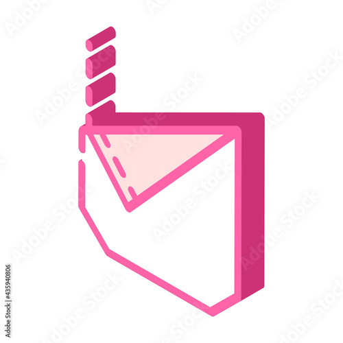 ripped pocket isometric icon vector. ripped pocket sign. isolated symbol illustration
