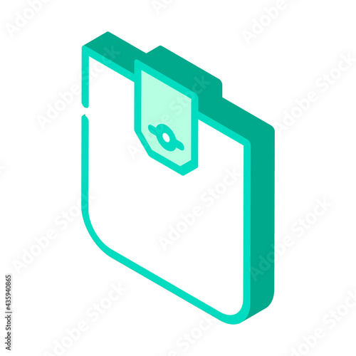 flap pocket isometric icon vector. flap pocket sign. isolated symbol illustration