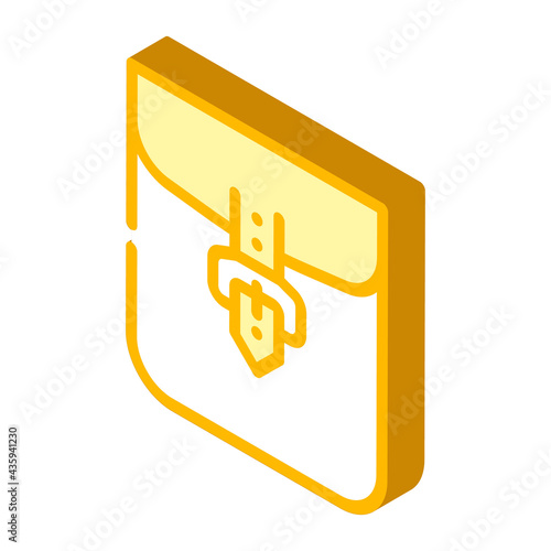 clasp pocket isometric icon vector. clasp pocket sign. isolated symbol illustration