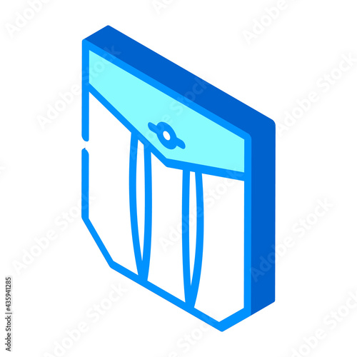 pleated pocket isometric icon vector. pleated pocket sign. isolated symbol illustration