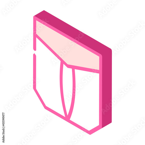 outside pocket isometric icon vector. outside pocket sign. isolated symbol illustration