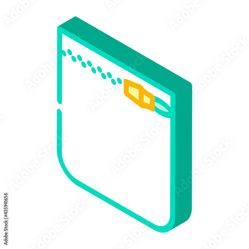 coins storage pocket isometric icon vector. coins storage pocket sign. isolated symbol illustration