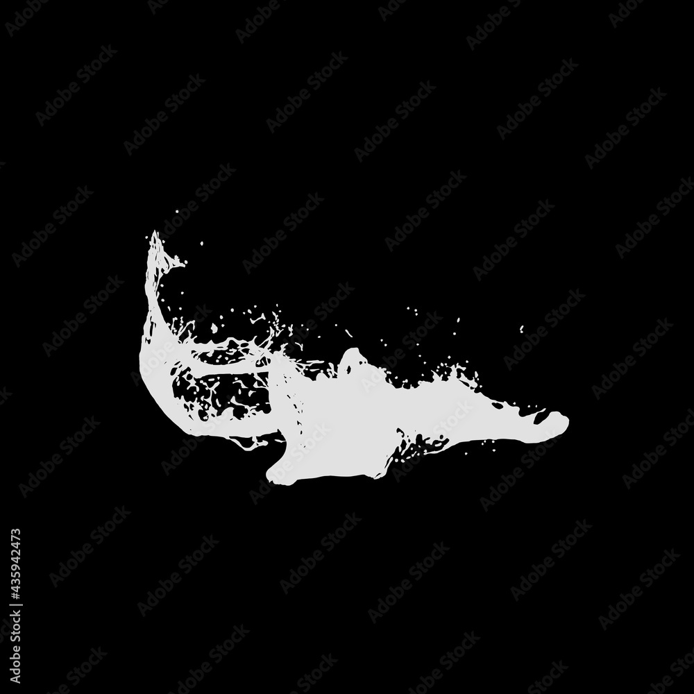 whits splash alpha on black Background whits splash alpha on black Background