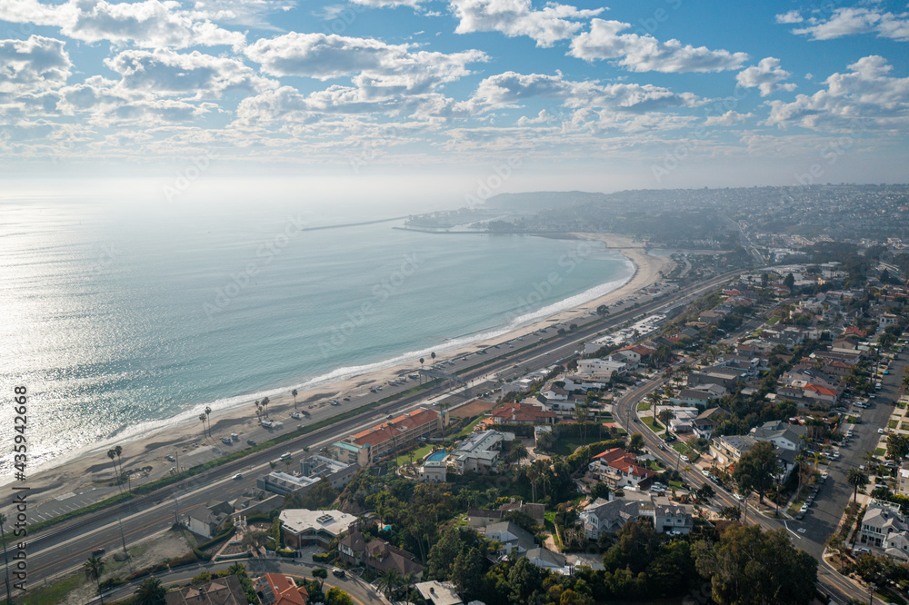 High Altitude Drone Shot of North San Clemente Coast