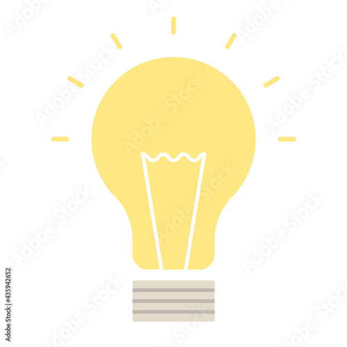 シンプルな電球のイラスト