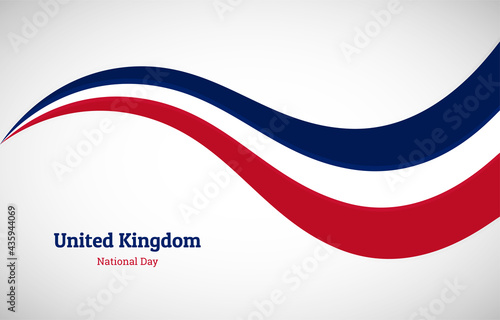 Free Download Abstract shiny United Kingdom wavy flag background. Happy national day of United Kingdom with creative vector illustration - GFXLoad