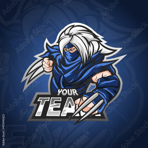 Vector illustration of ninja shredder, suitable for your team logo in the field of esports, it can also be used for t-shirts, tattoos, services, etc.
