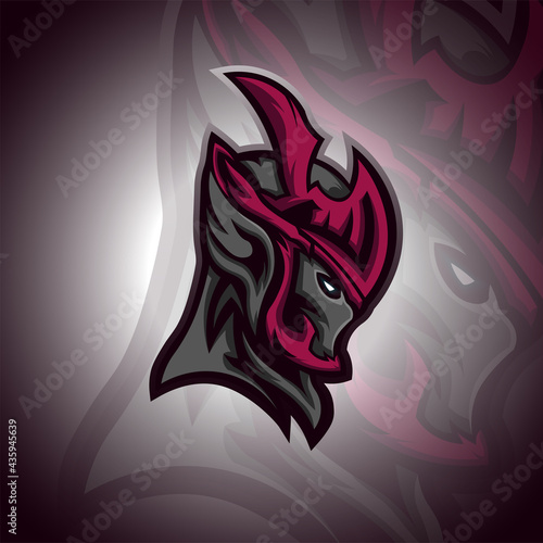 Wallpaper Mural Vector Illustration head logo mascot, suitable for your team logo in the field of esports, and it could also be for T-shirts, labels, services, etc. Torontodigital.ca