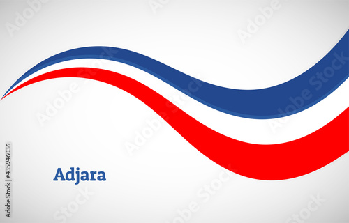 Abstract shiny Adjara wavy flag background. Happy national day of Adjara with creative vector illustration