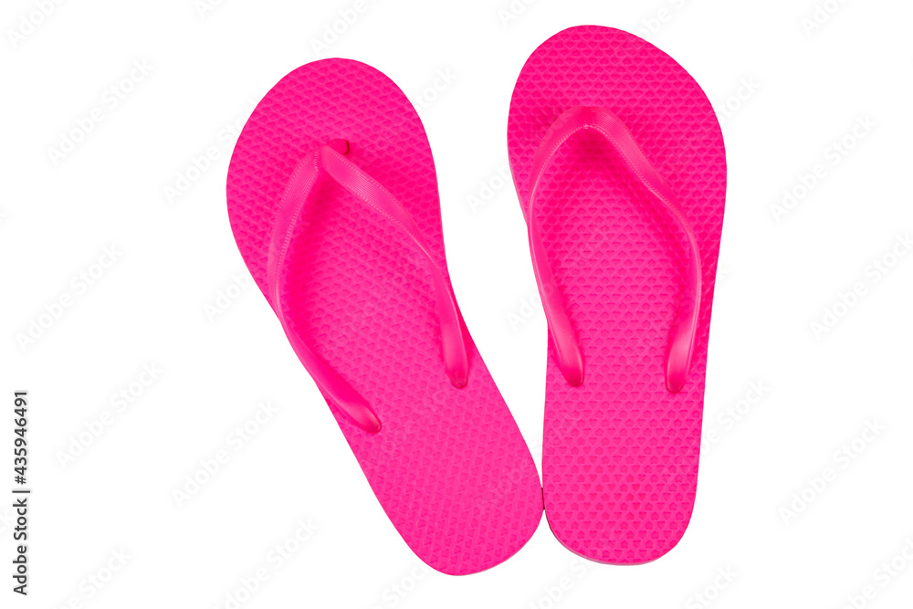 Pink flip-flops isolated on white background Pink flip-flops isolated on white background