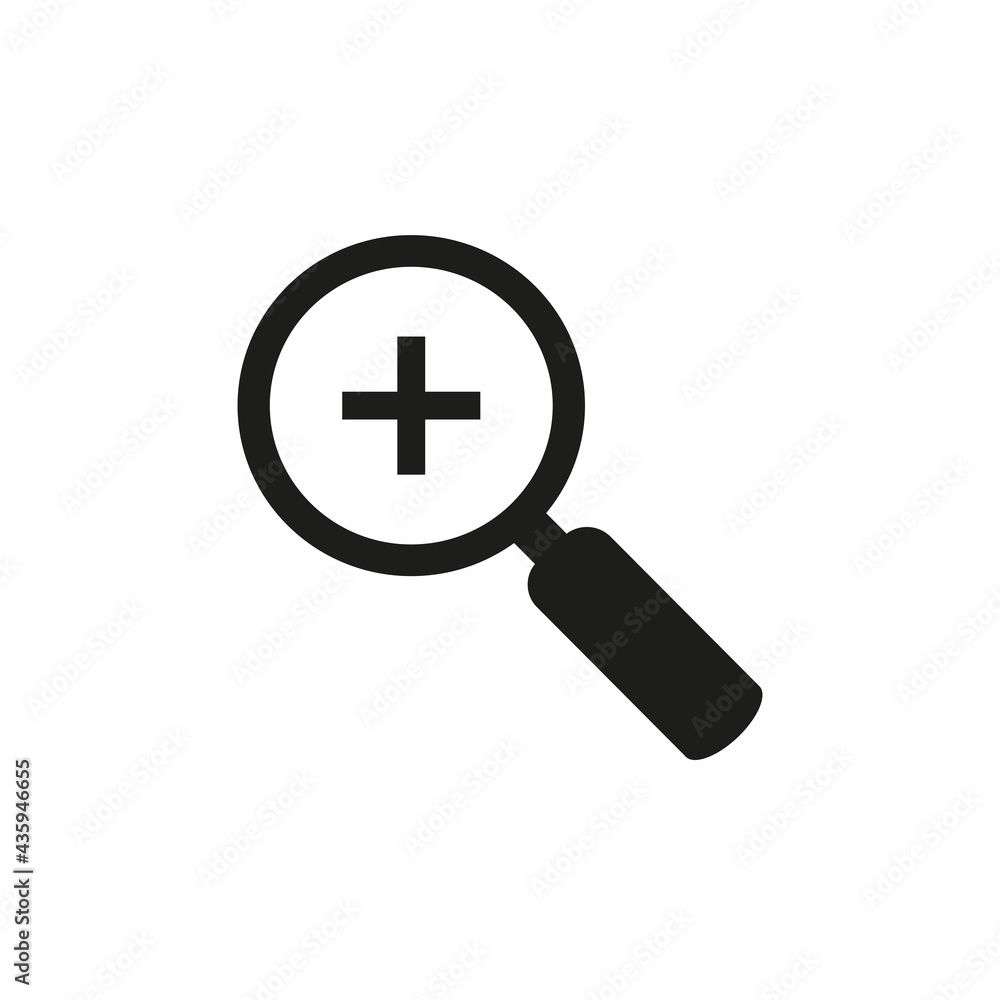 Graphic flat search icon for your design and website