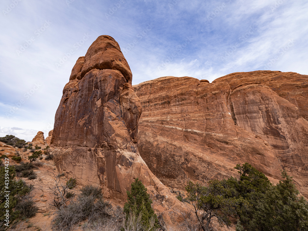 wonderful scenic view  in Arches National Park 