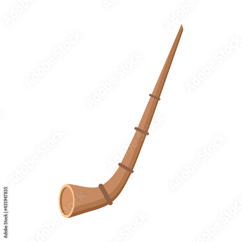 swiss horn isolated