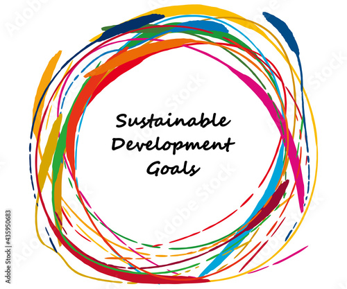 SDGsイメージのCMYKアブストラクトサークルアイコン5