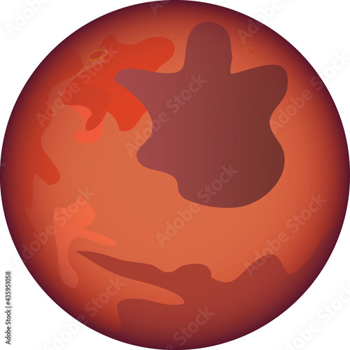 Vector illustration of  Mars planet