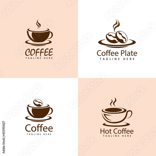 coffee logo template design vector bundle