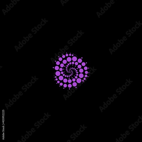 dots circle spiral vector