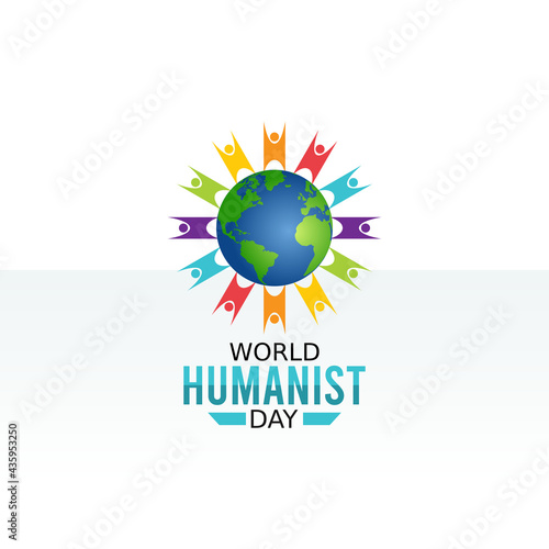 vector graphic of world humanist day good for world humanist day celebration. flat design. flyer design.flat illustration.