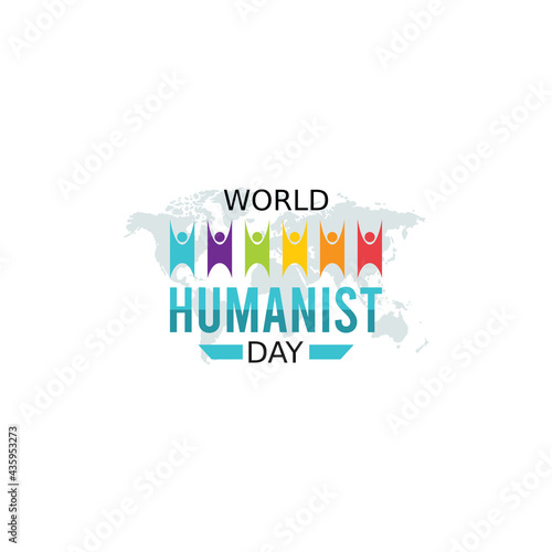 vector graphic of world humanist day good for world humanist day celebration. flat design. flyer design.flat illustration.