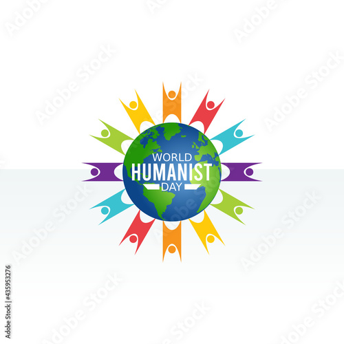 vector graphic of world humanist day good for world humanist day celebration. flat design. flyer design.flat illustration.