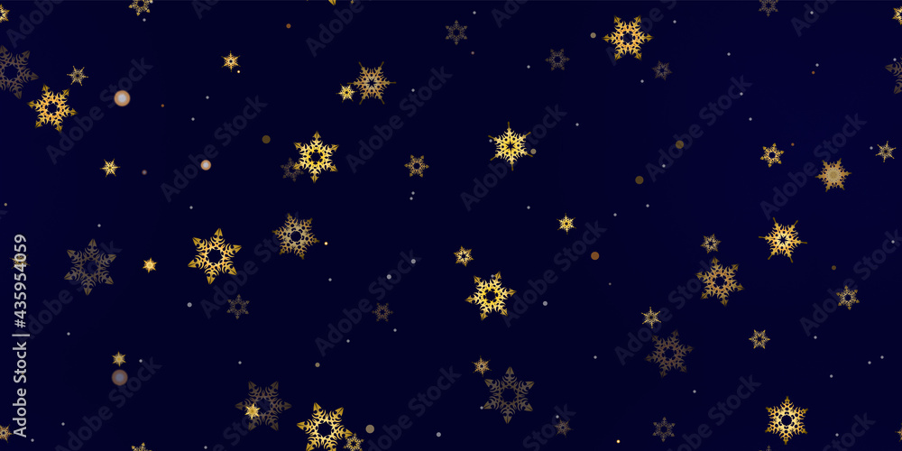 Gold Falling Snowflakes seamless pattern. Gold Falling Snowflakes seamless pattern.
