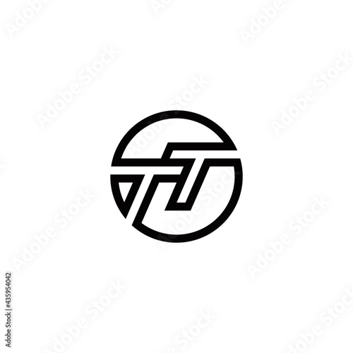 t tt initial logo design vector template photo