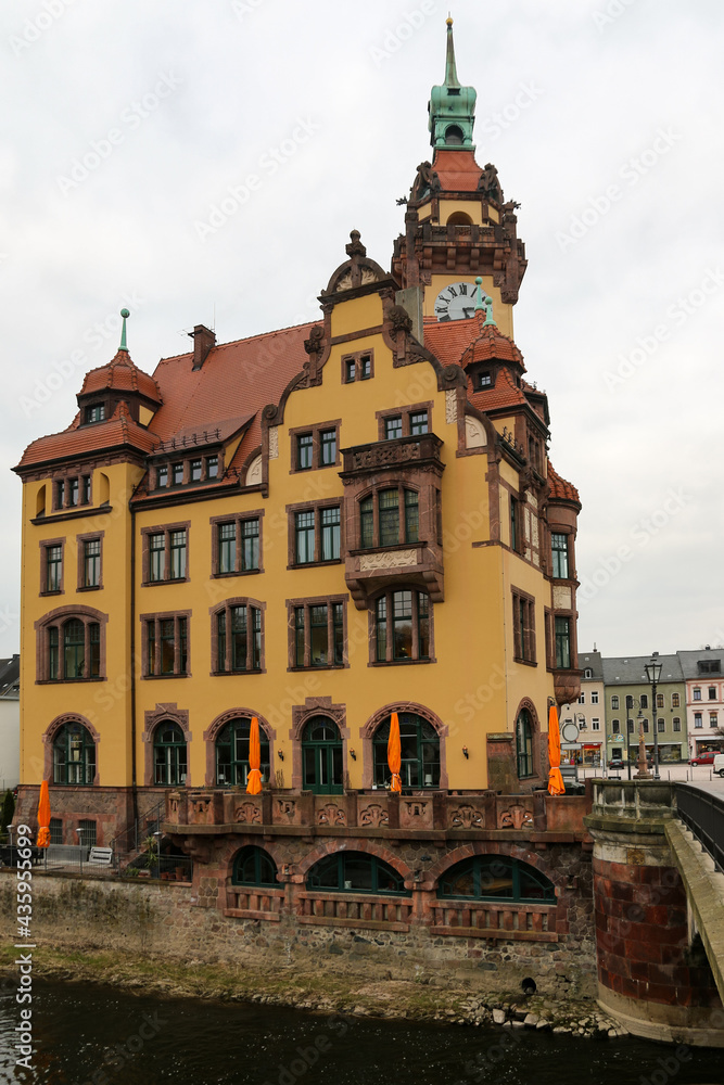 Rathaus in Waldheim / Sachsen mit Turm