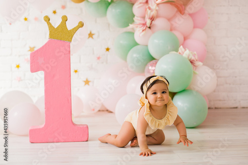 First birthday party for girl. Pink   decor