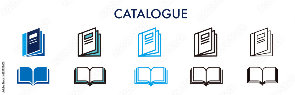 illustration of catalogue icon vector - obrazy, fototapety, plakaty 