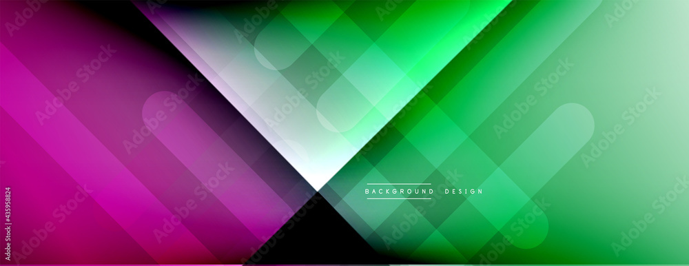 Fototapeta premium Dynamic lines abstract background. 3D shadow effects and fluid gradients. Modern overlapping forms