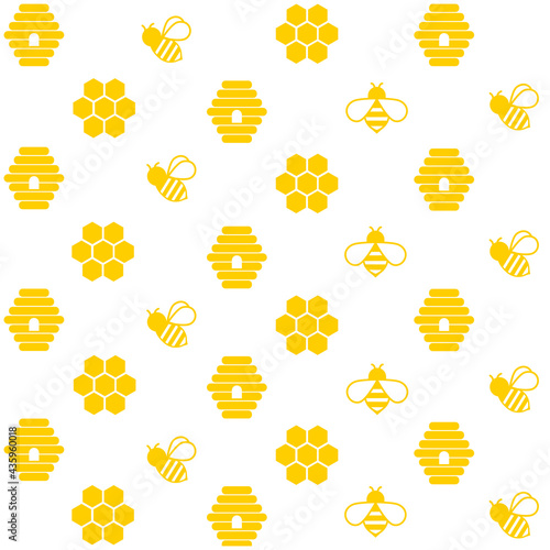  vector seamless pattern yellow honey honeycomb bee hive + endless honey textures