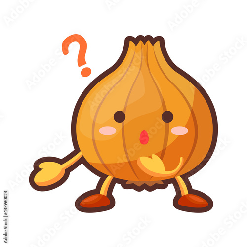 疑問に思う玉ねぎのキャラクター