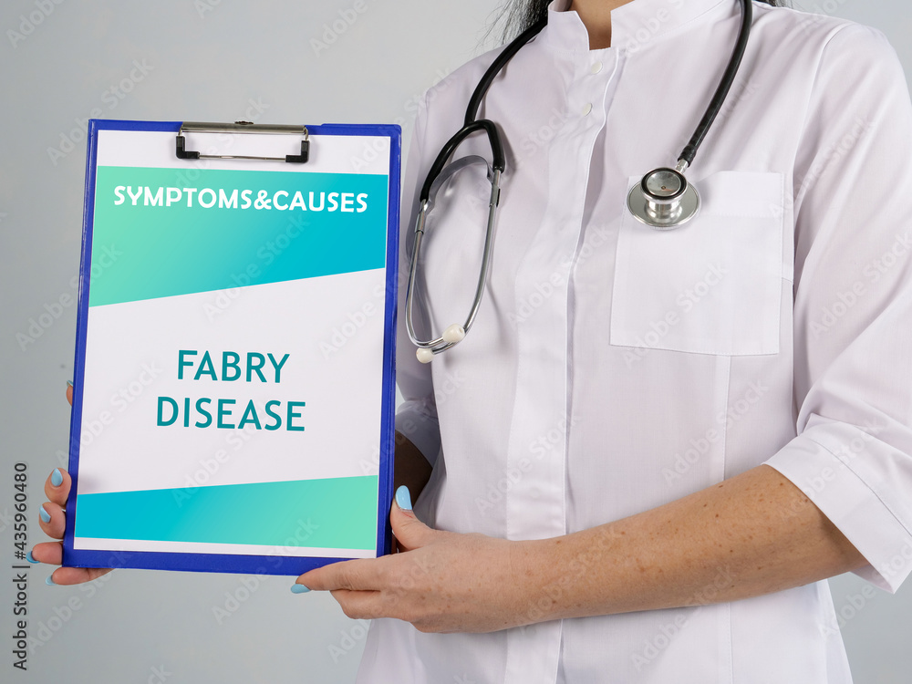 Healthcare concept meaning FABRY DISEASE with phrase on the piece of paper. Healthcare concept meaning FABRY DISEASE with phrase on the piece of paper.