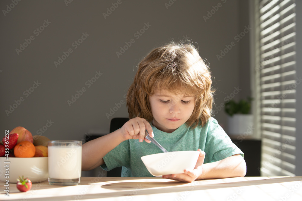 Child eat. Little healthy hungry boy eating soup from with spoon. Child eat. Little healthy hungry boy eating soup from with spoon.