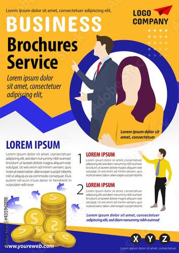  brochures banner startup business template flyer leaflet vector illustration design 02