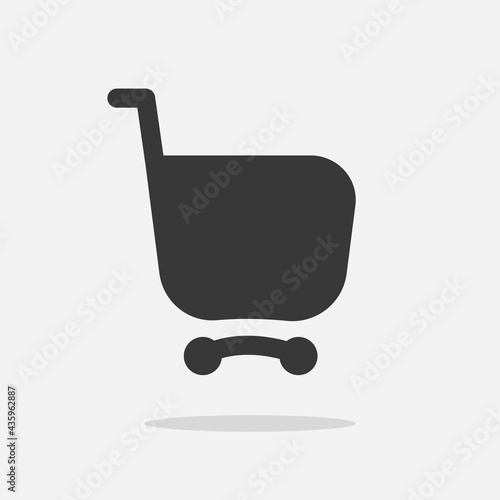 Shopping cart or shopping trolley  icon  Design Template. Illustration vector graphic. simple flat icon isolated on white background.  Perfect for your web site design, logo, app, UI

