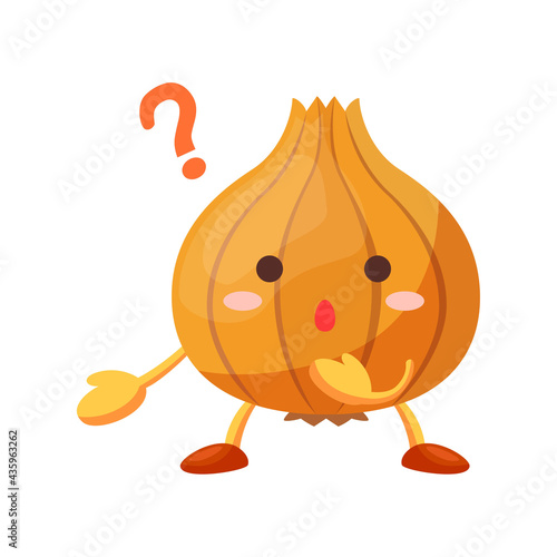 疑問に思う玉ねぎのキャラクター