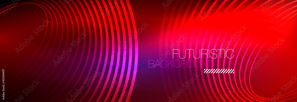 Dark abstract background with glowing neon circles. Trendy layout template for business or technology presentation, internet poster or web brochure cover, wallpaper Dark abstract background with glowing neon circles. Trendy layout template for business or technology presentation, internet poster or web brochure cover, wallpaper