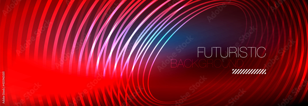Dark abstract background with glowing neon circles. Trendy layout template for business or technology presentation, internet poster or web brochure cover, wallpaper Dark abstract background with glowing neon circles. Trendy layout template for business or technology presentation, internet poster or web brochure cover, wallpaper